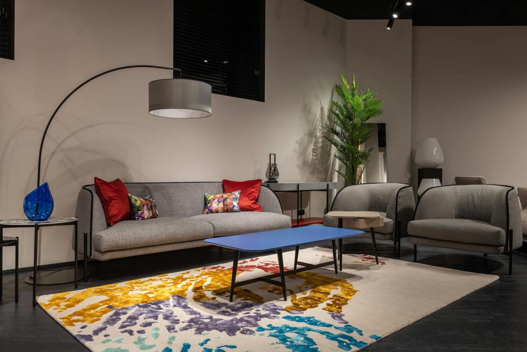 sofa and armchairs in modern room